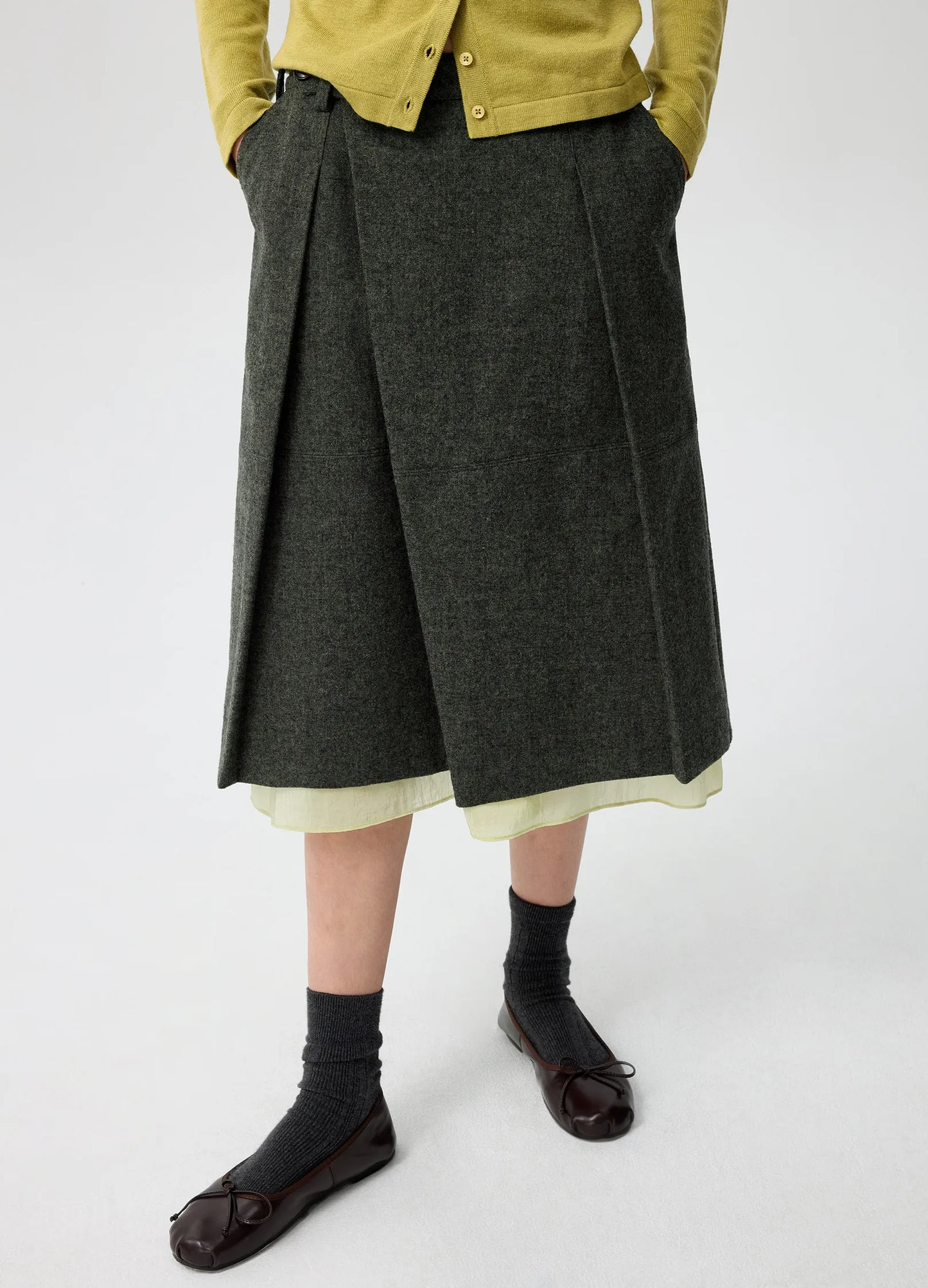 Layered Wool Skirt