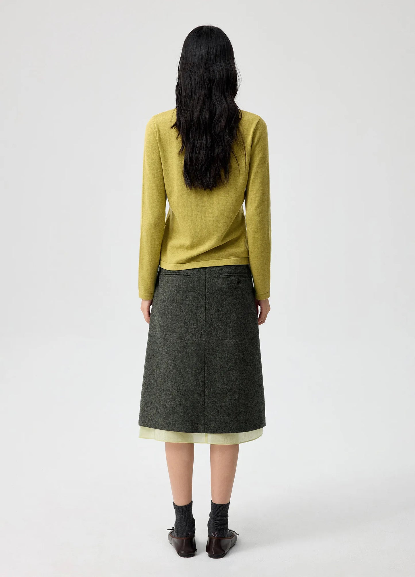 Layered Wool Skirt