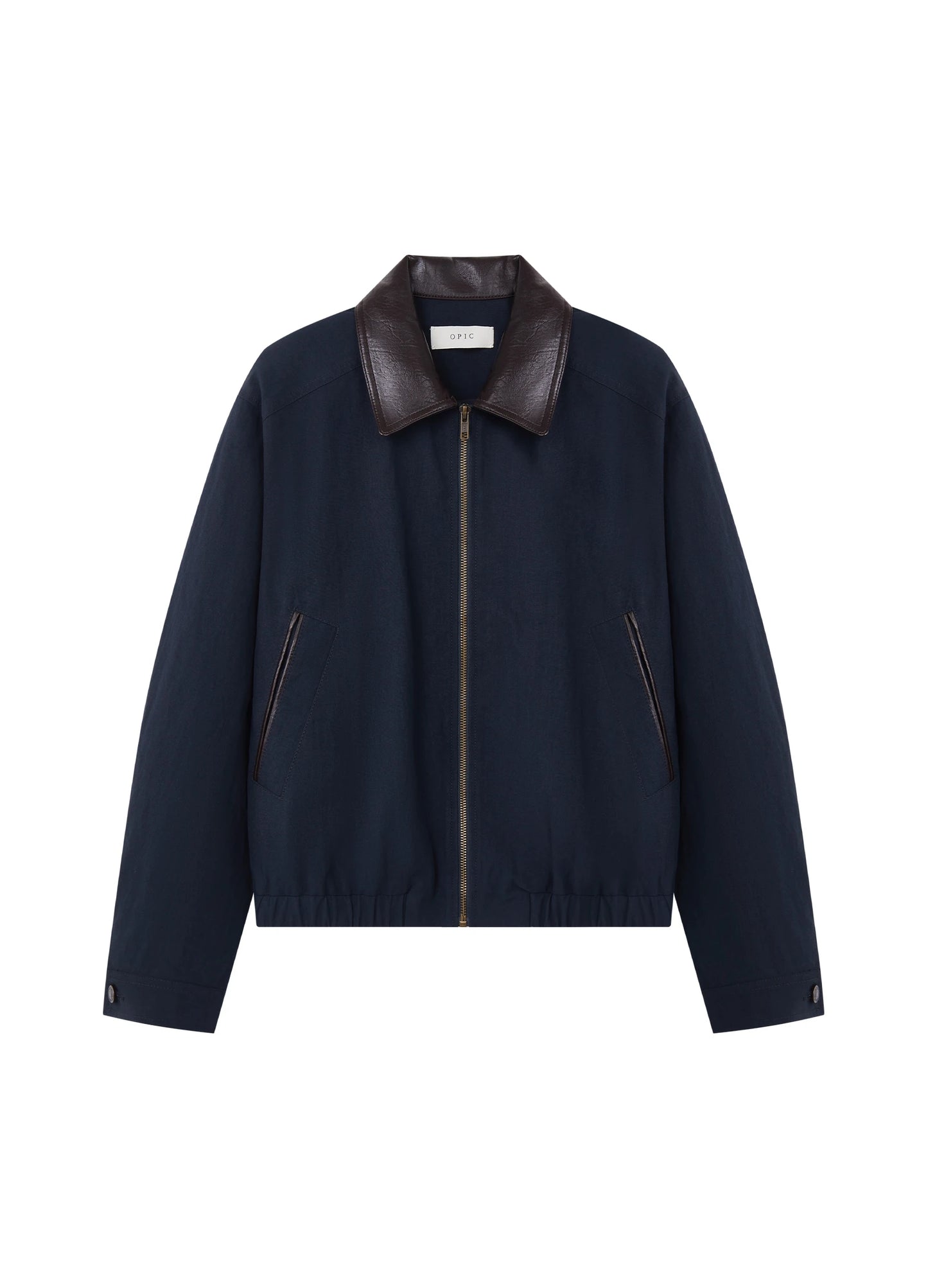 Leather Collar Jacket
