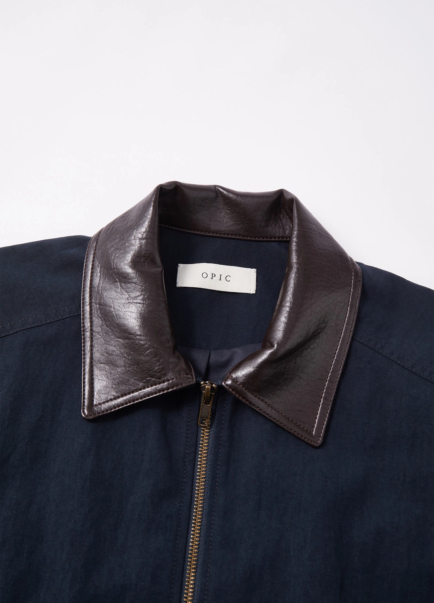 Leather Collar Jacket
