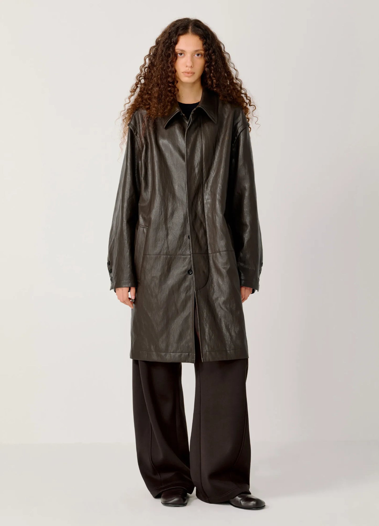 Leather Overcoat