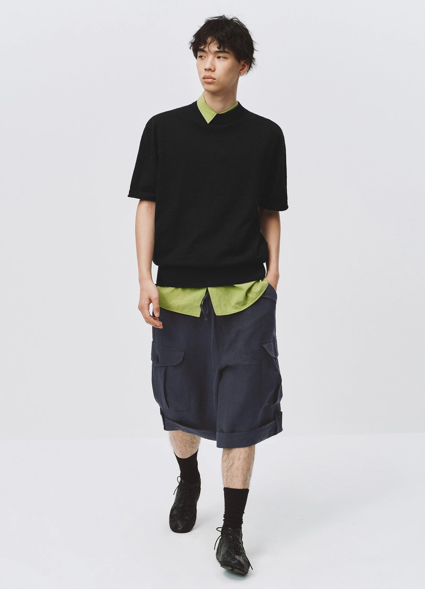 Linen Cargo Shorts