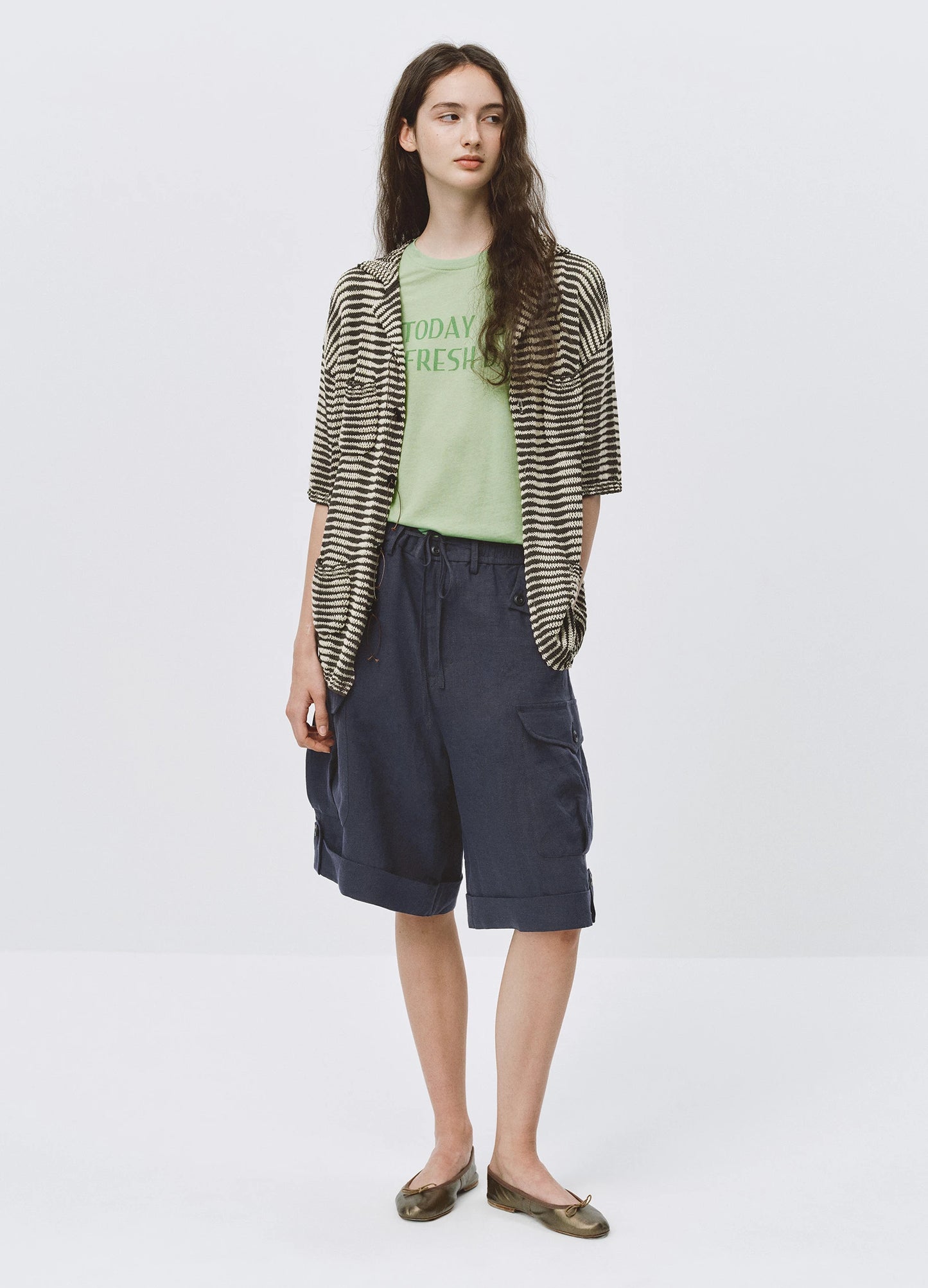 Linen Cargo Shorts
