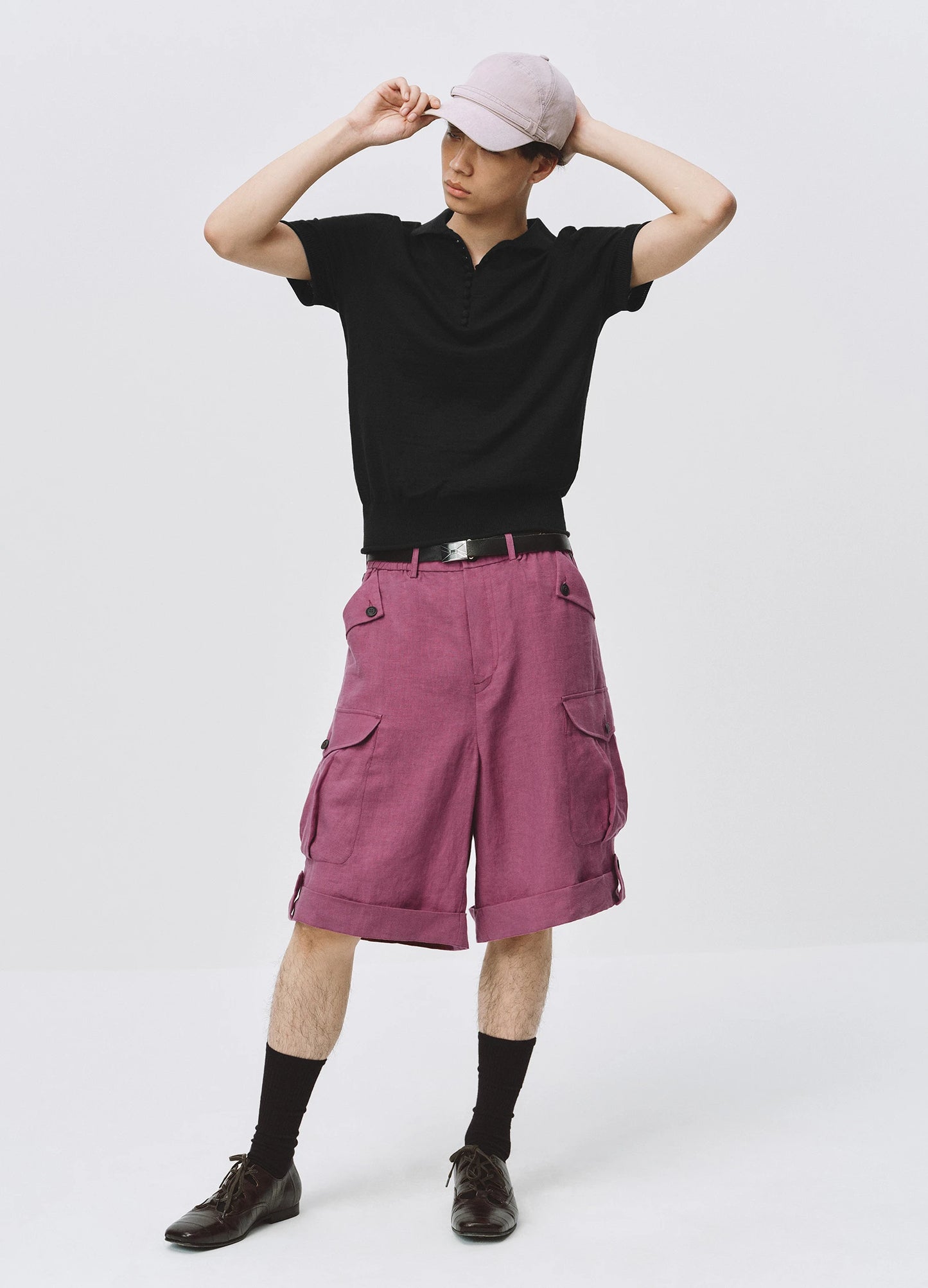 Linen Cargo Shorts