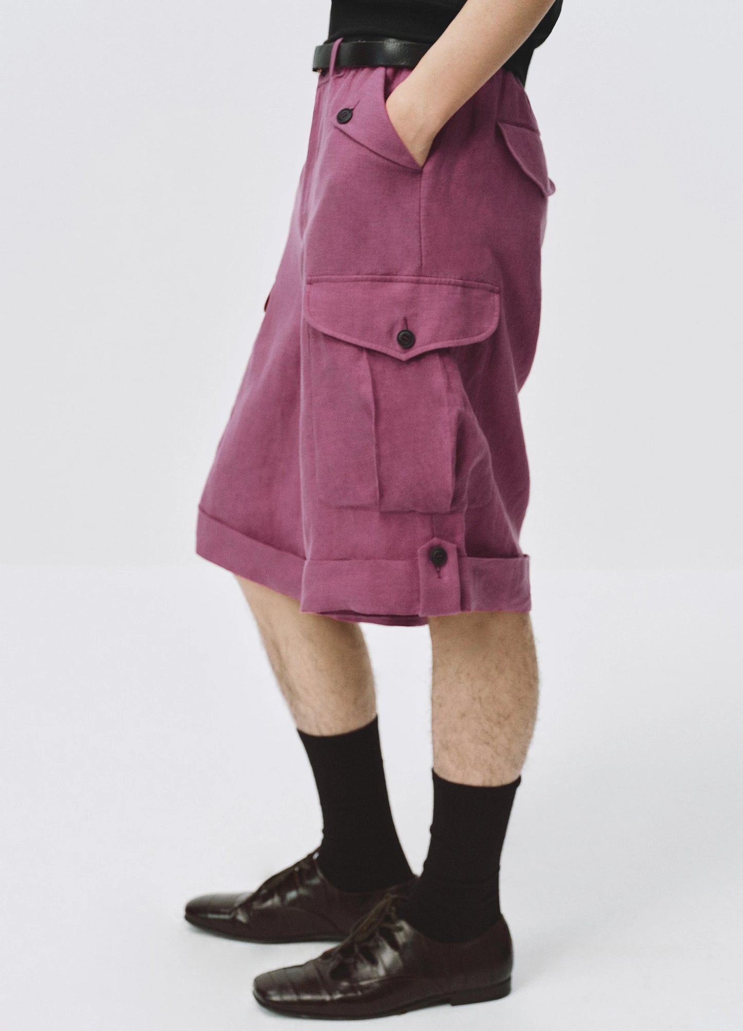 Linen Cargo Shorts