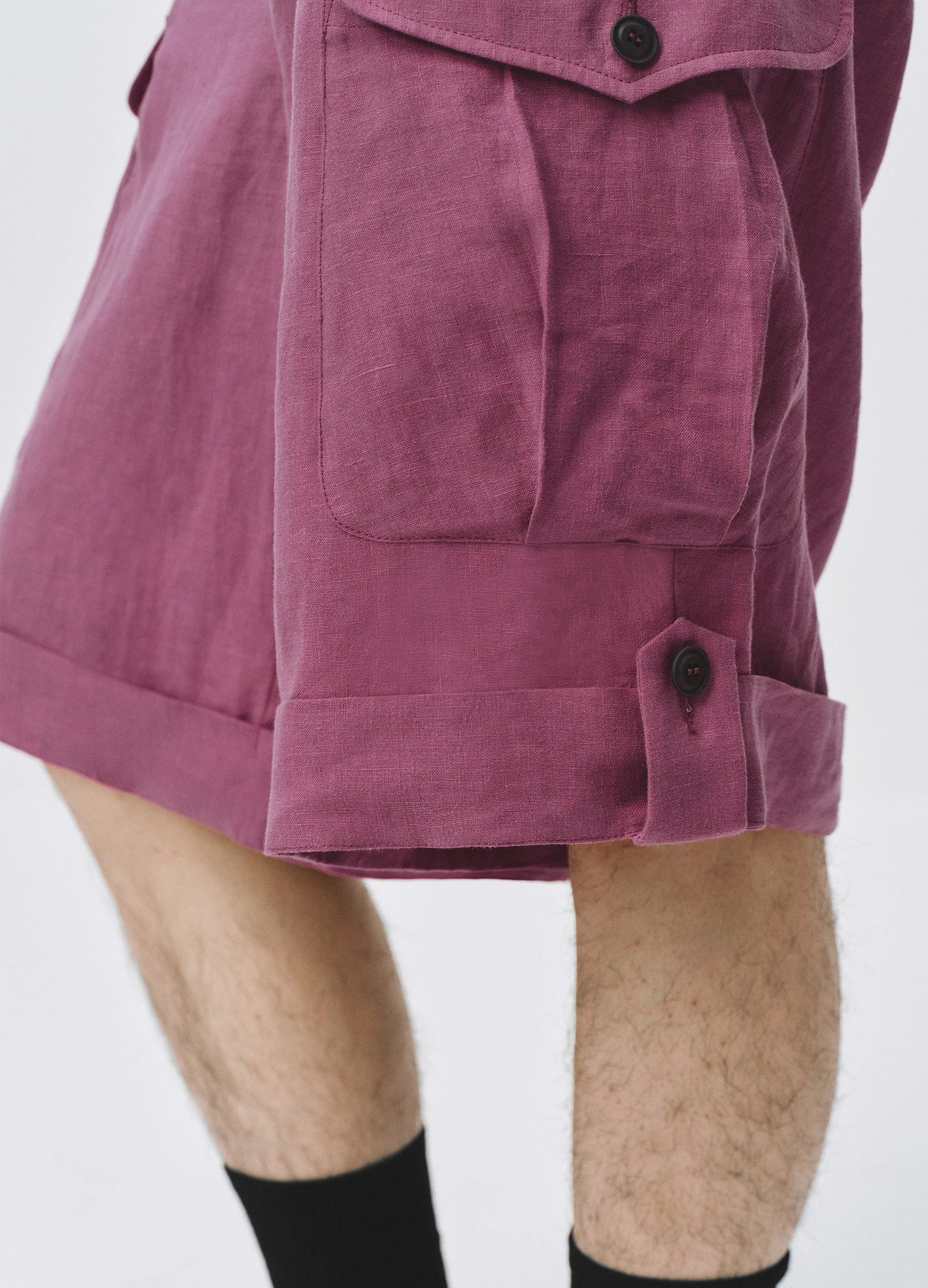 Linen Cargo Shorts
