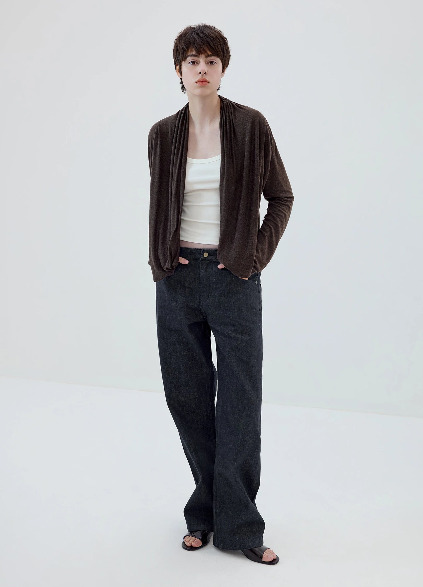 Linen Cowl Cardigan