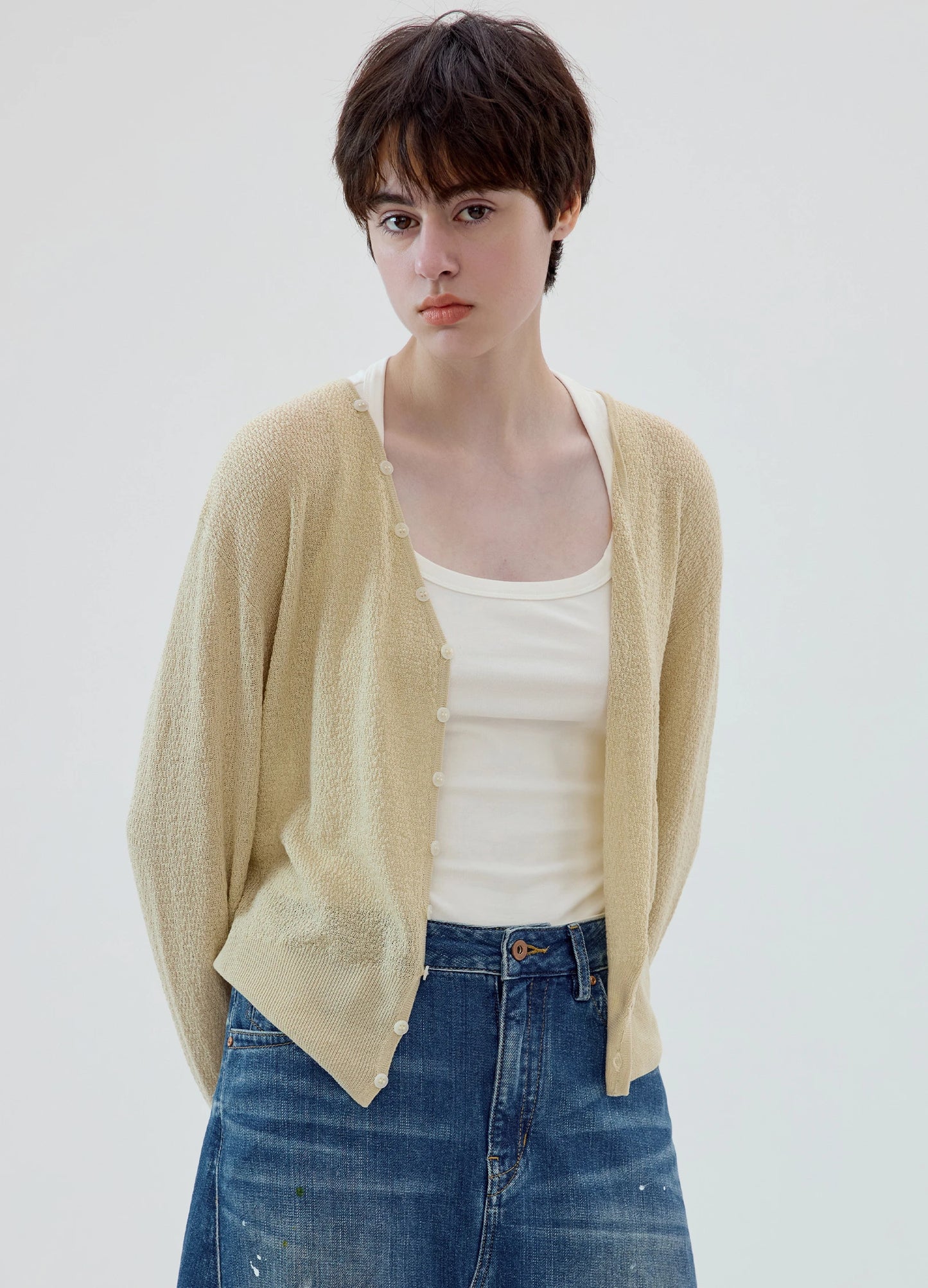 Linen Knit Cardigan