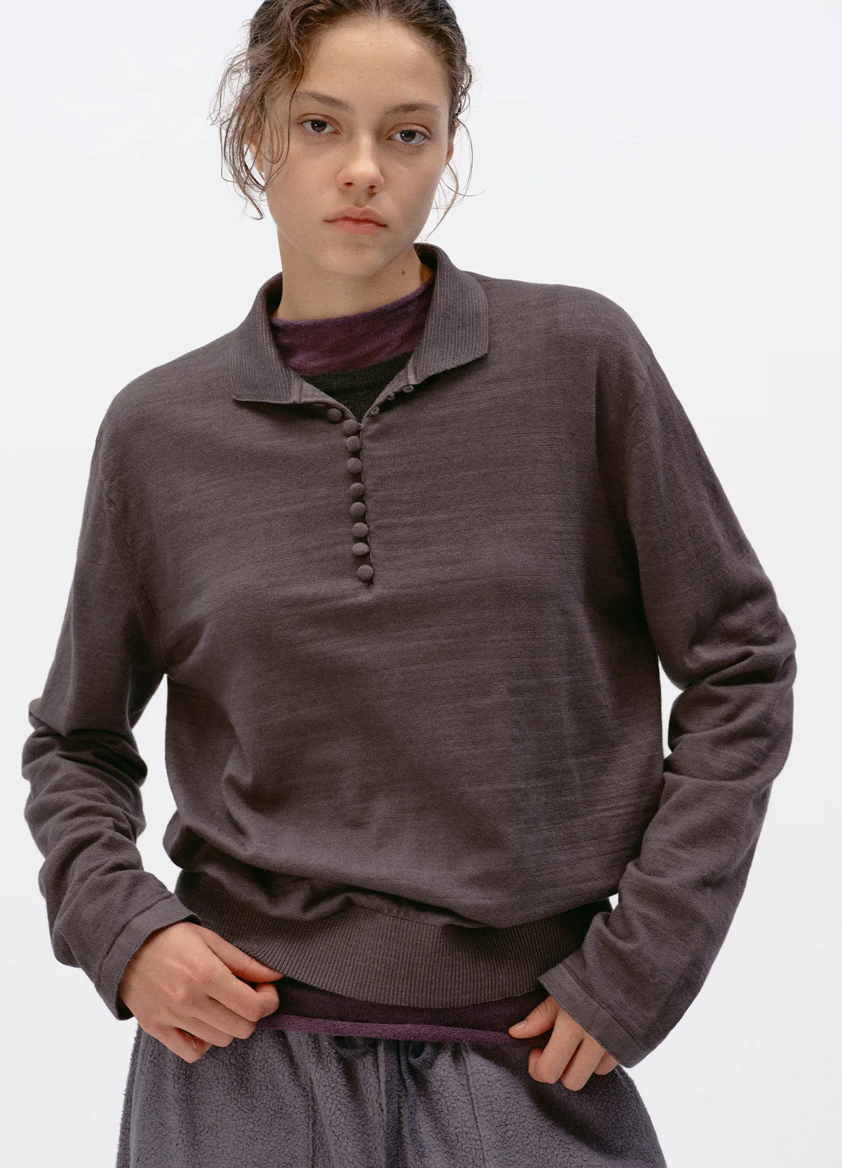 Longsleeve Slub Polo