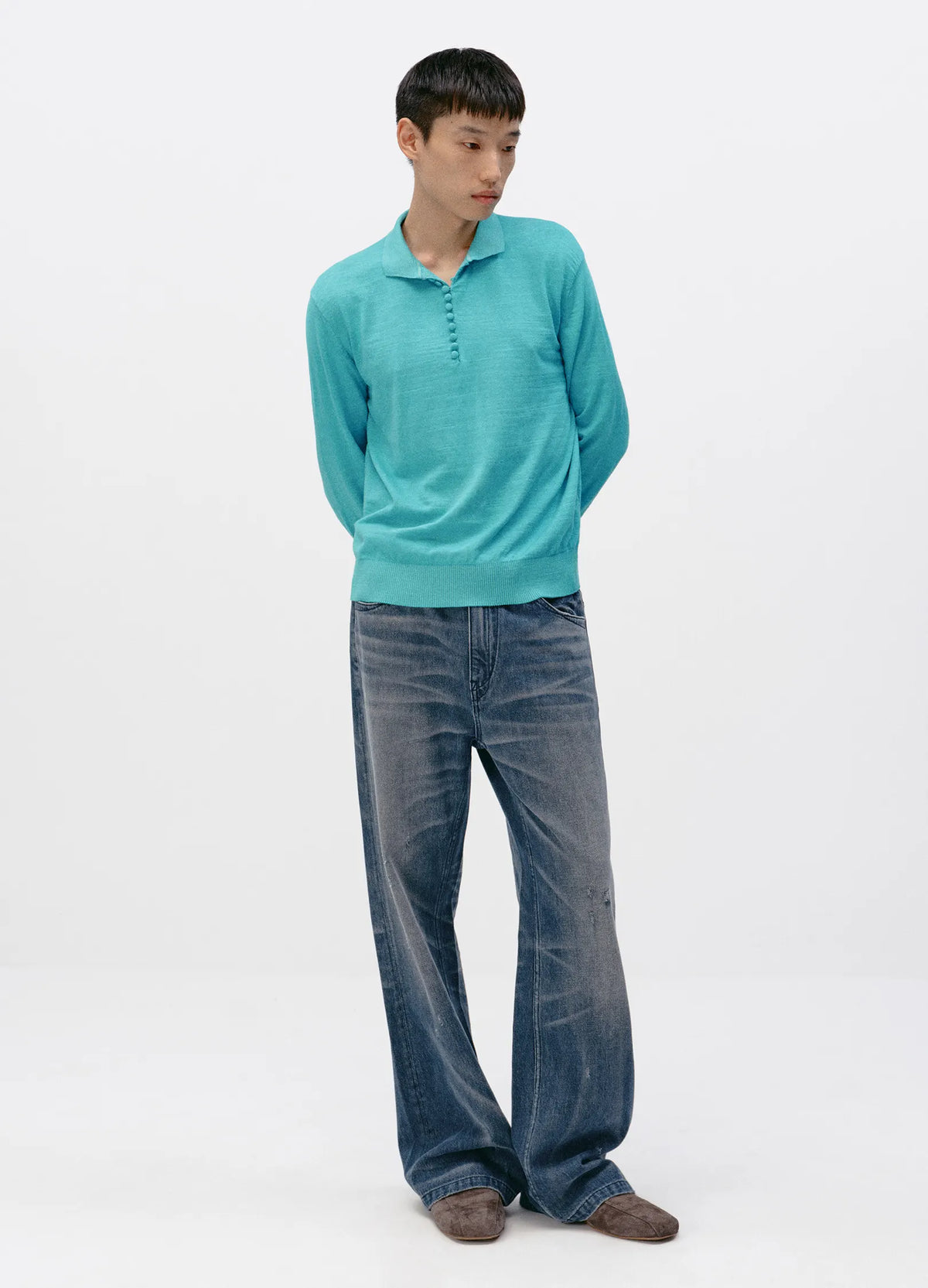 Longsleeve Slub Polo