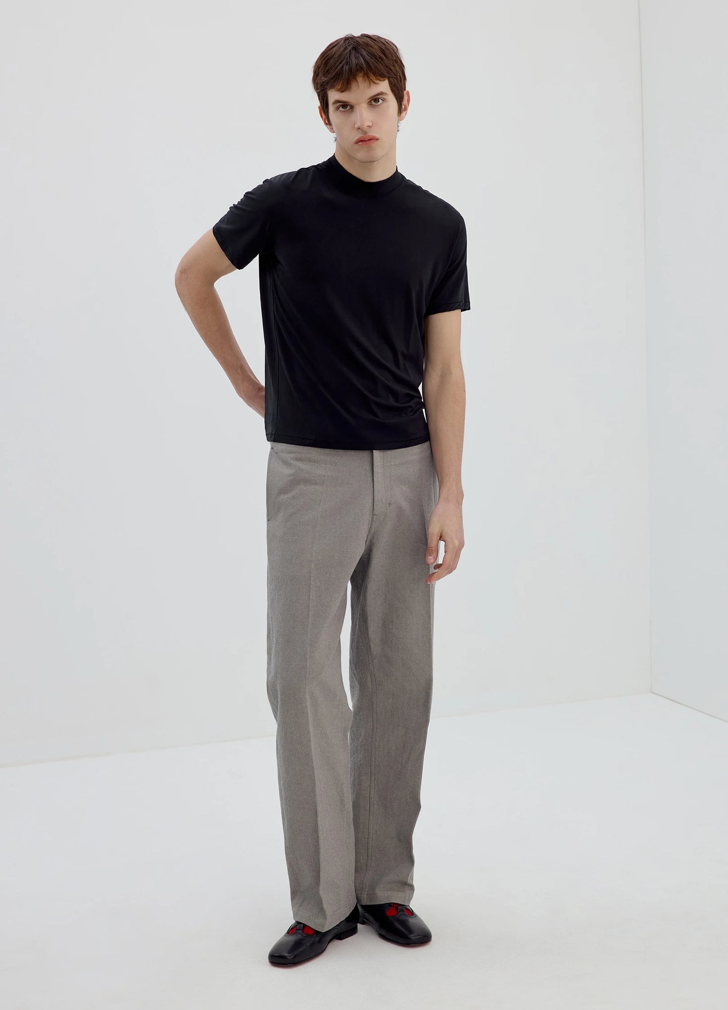 Merino Mock Neck Tee