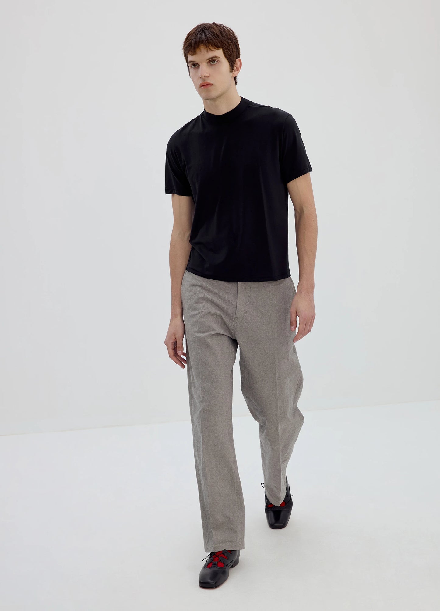 Merino Mock Neck Tee