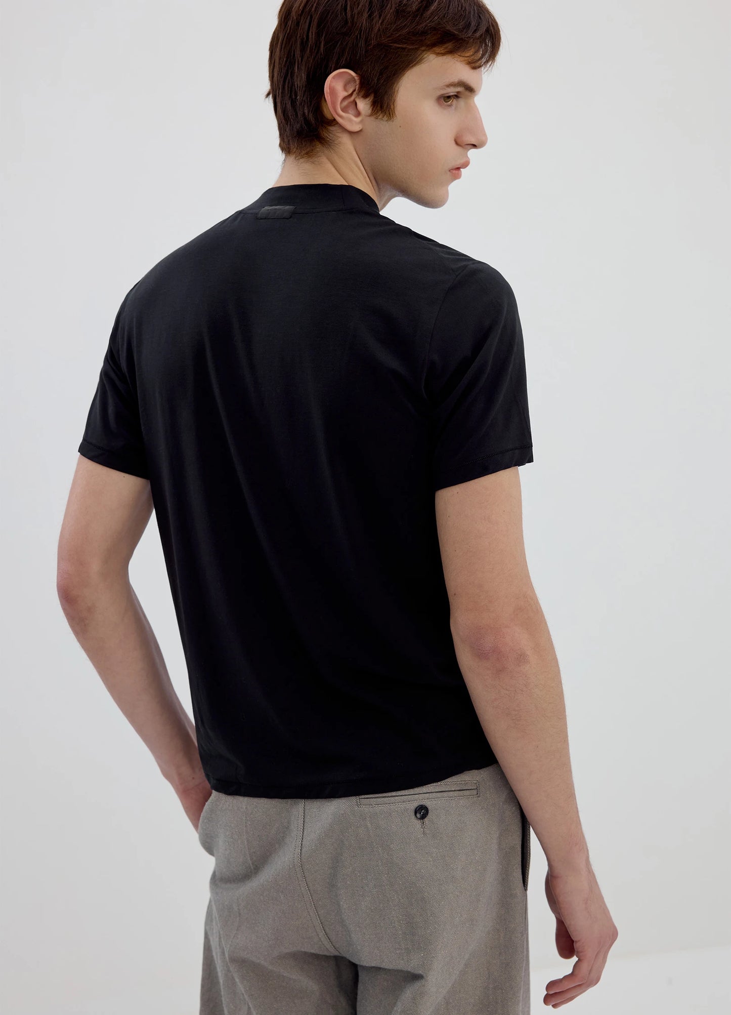 Merino Mock Neck Tee