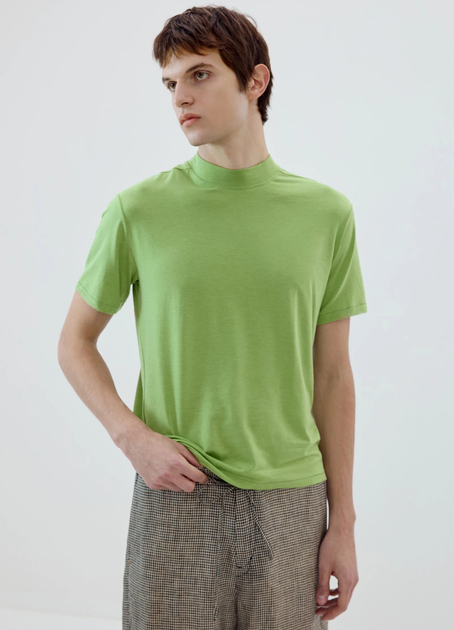 Merino Mock Neck Tee