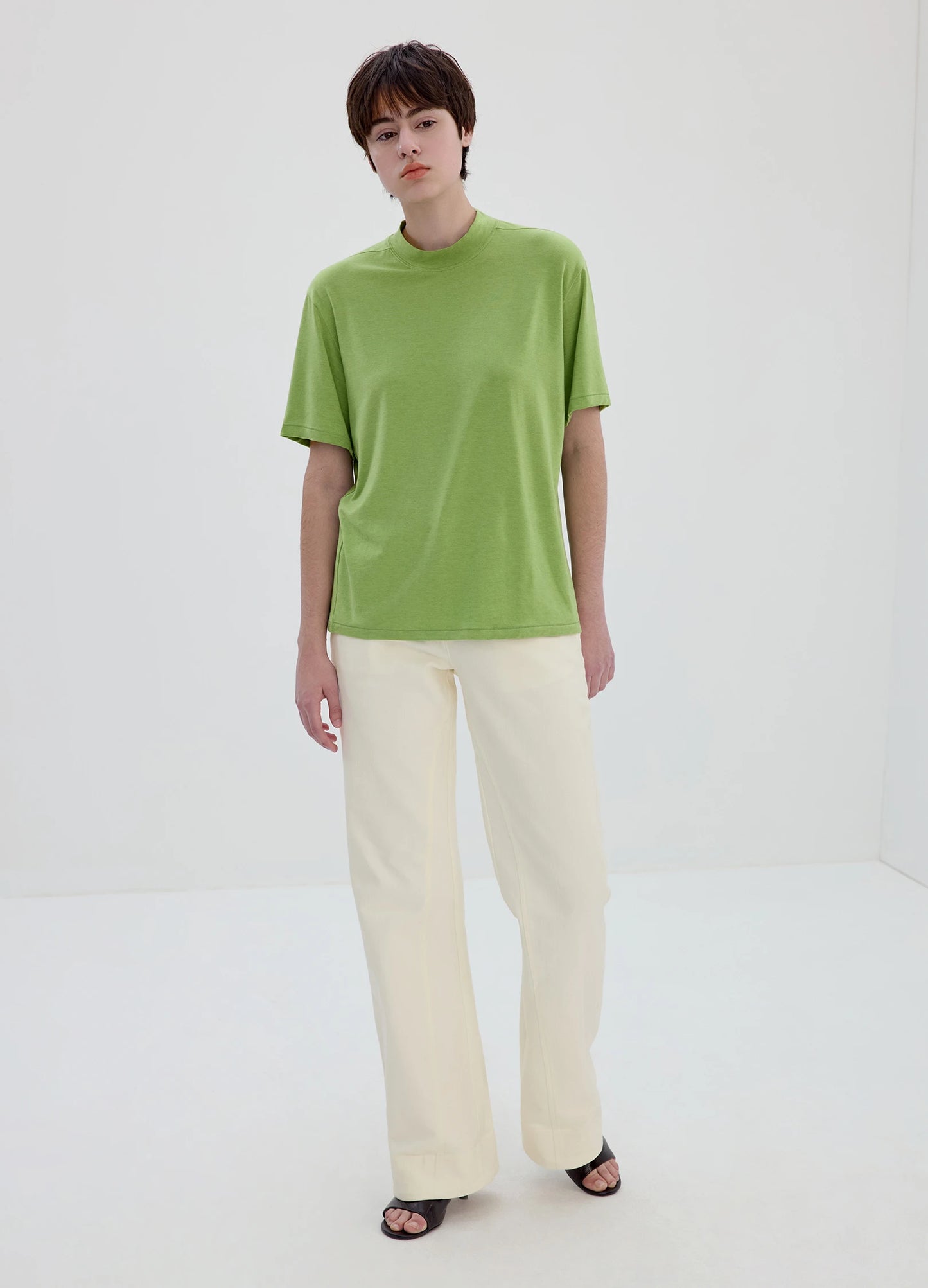 Merino Mock Neck Tee