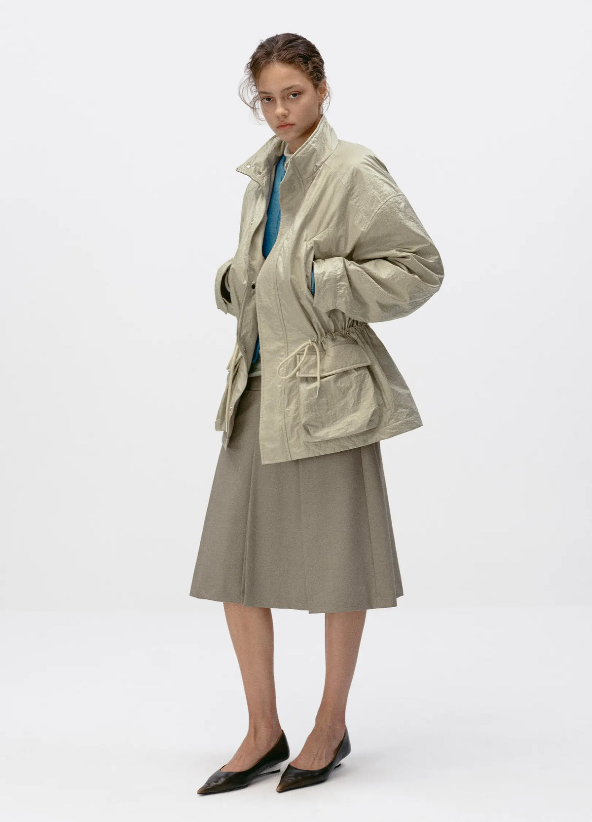 Merino Pleated Skirt