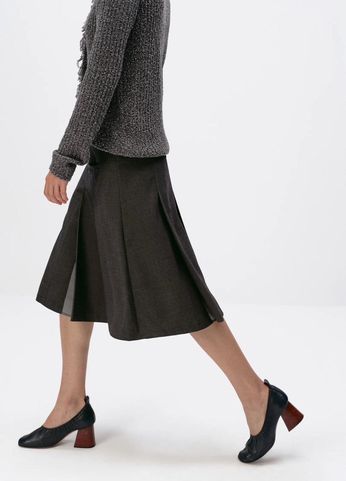 Merino Pleated Skirt