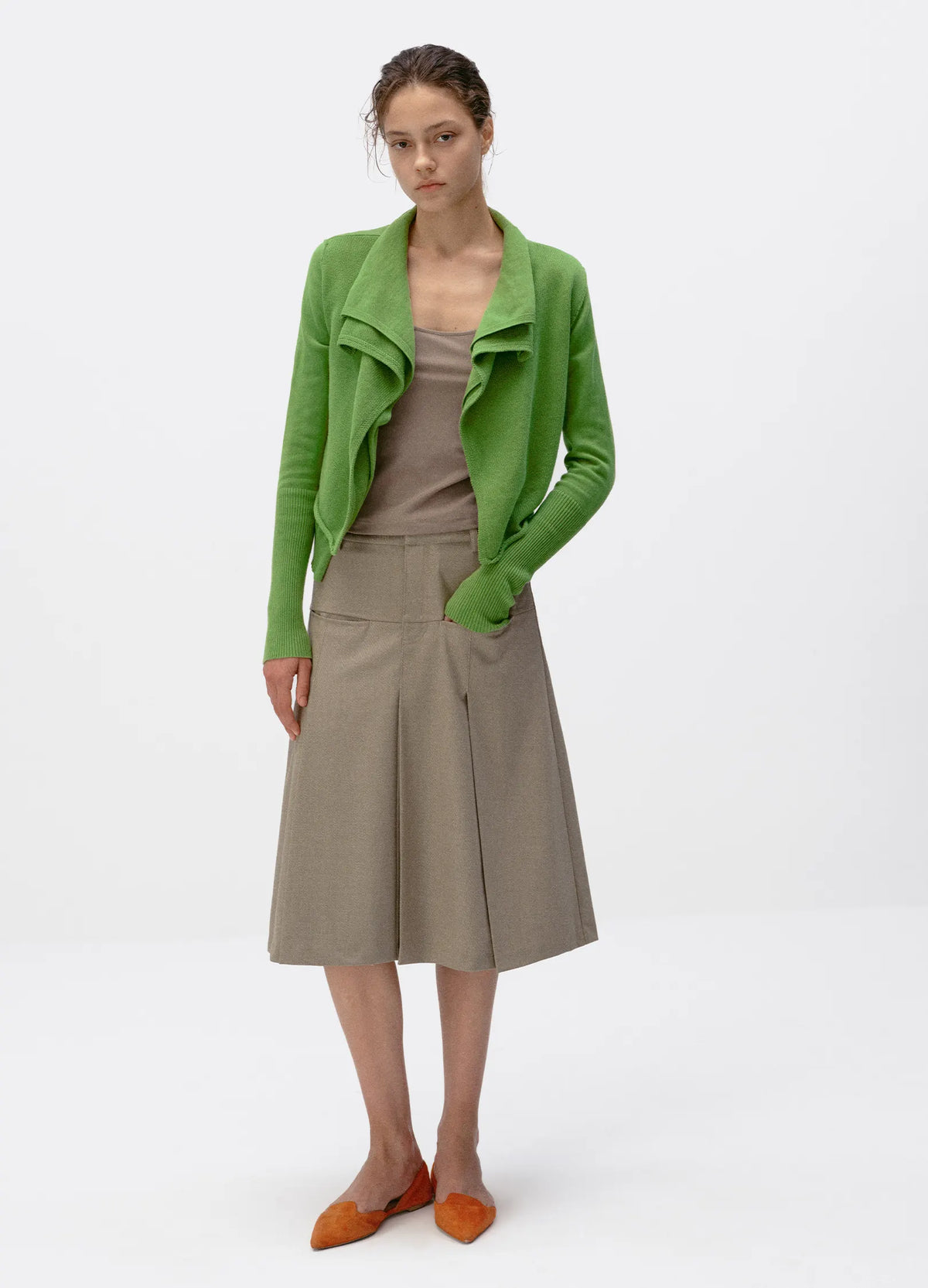 Merino Pleated Skirt