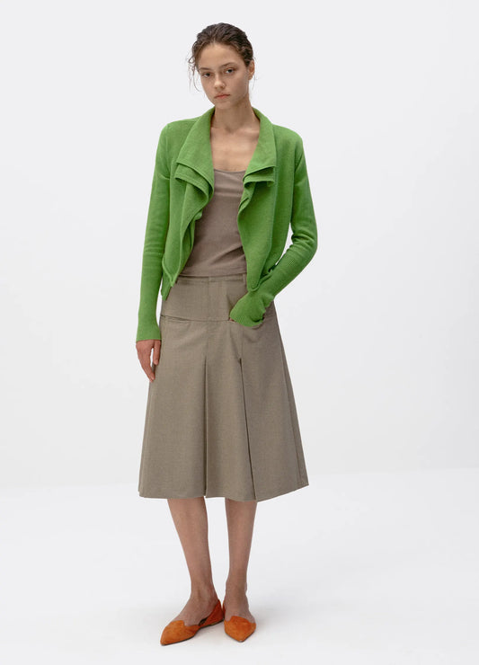 Merino Pleated Skirt