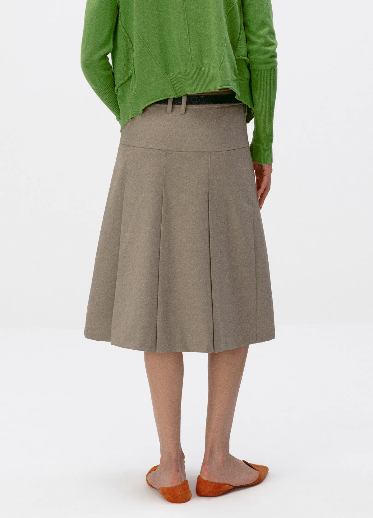 Merino Pleated Skirt
