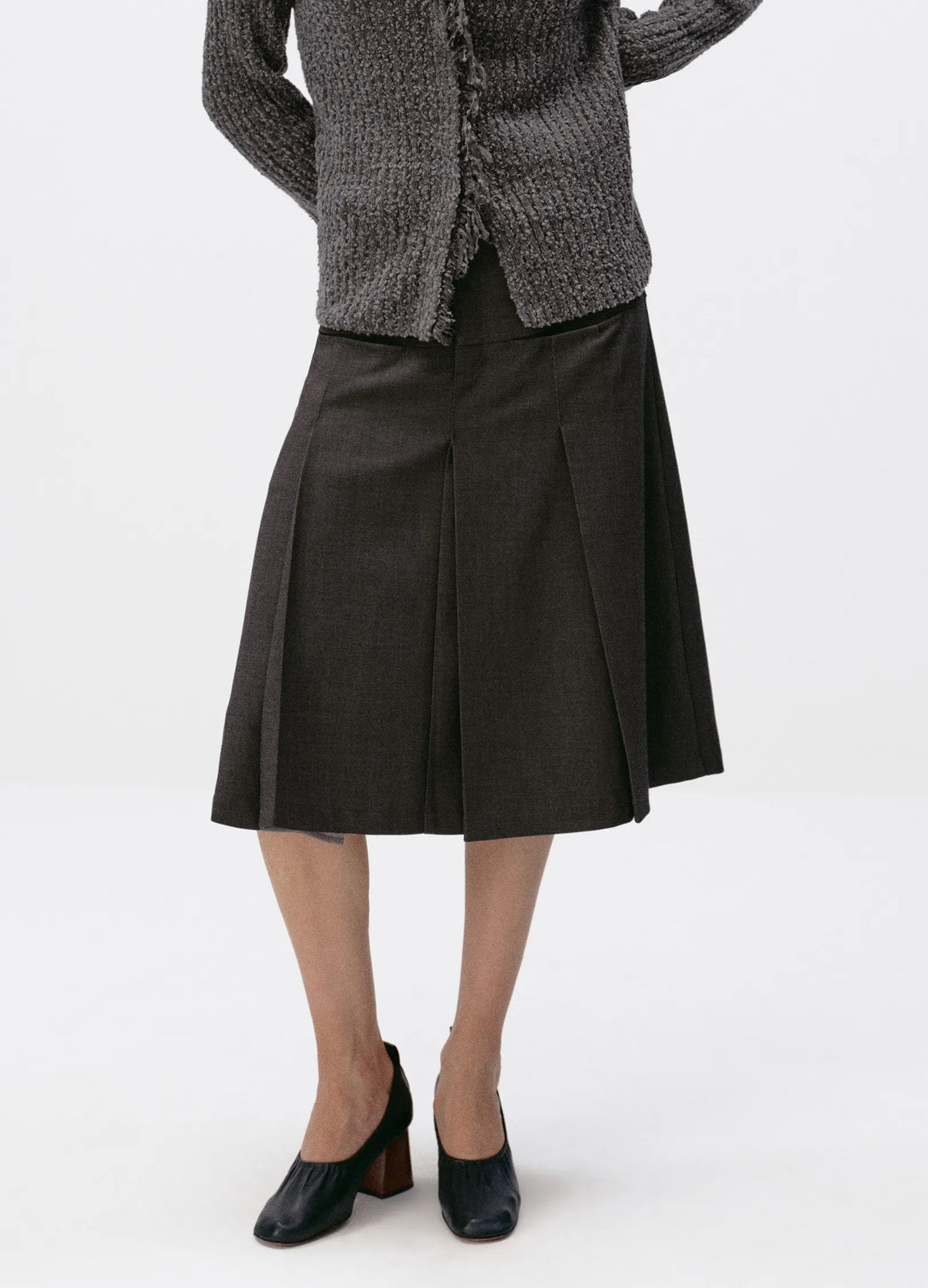 Merino Pleated Skirt