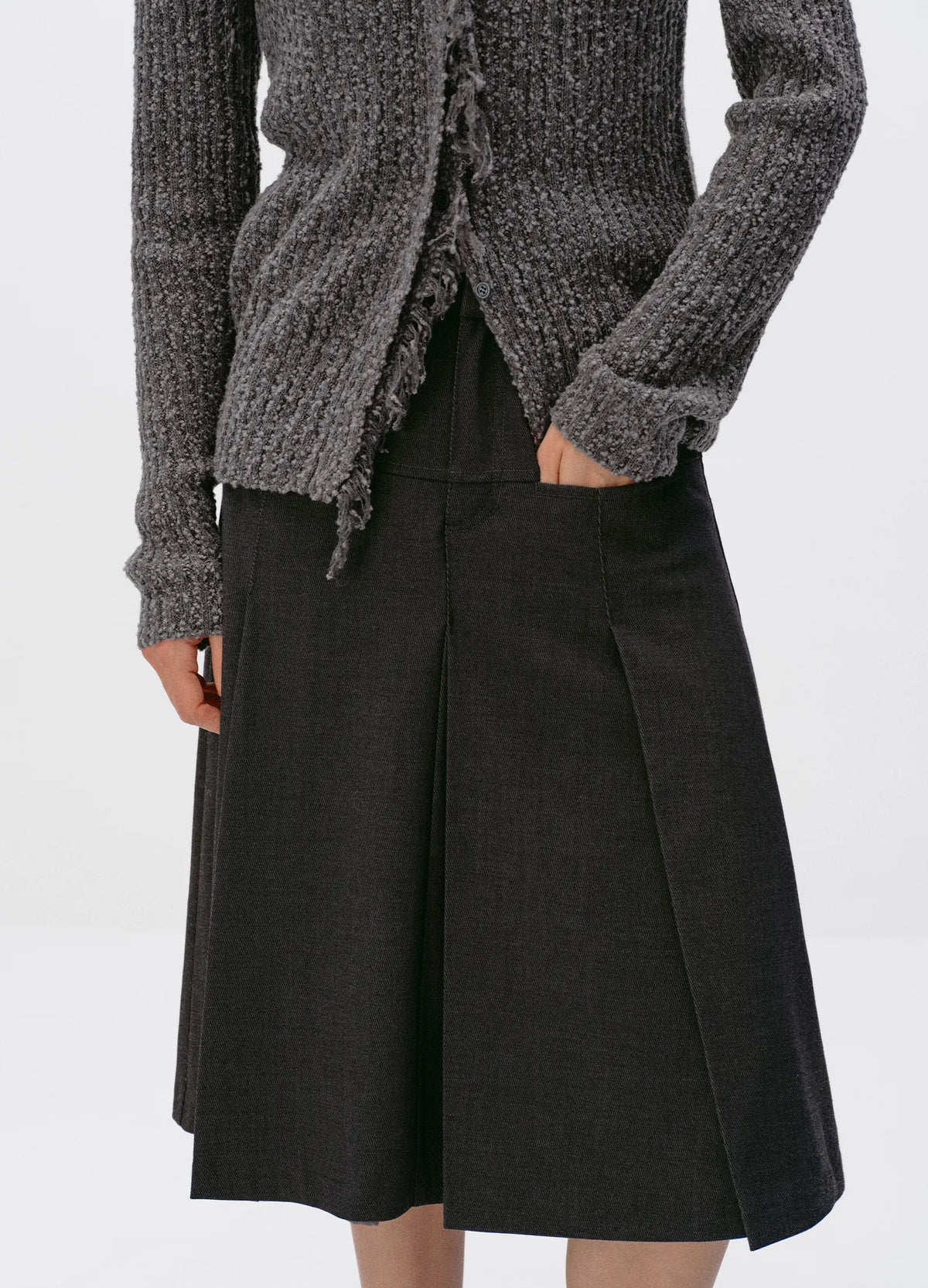 Merino Pleated Skirt