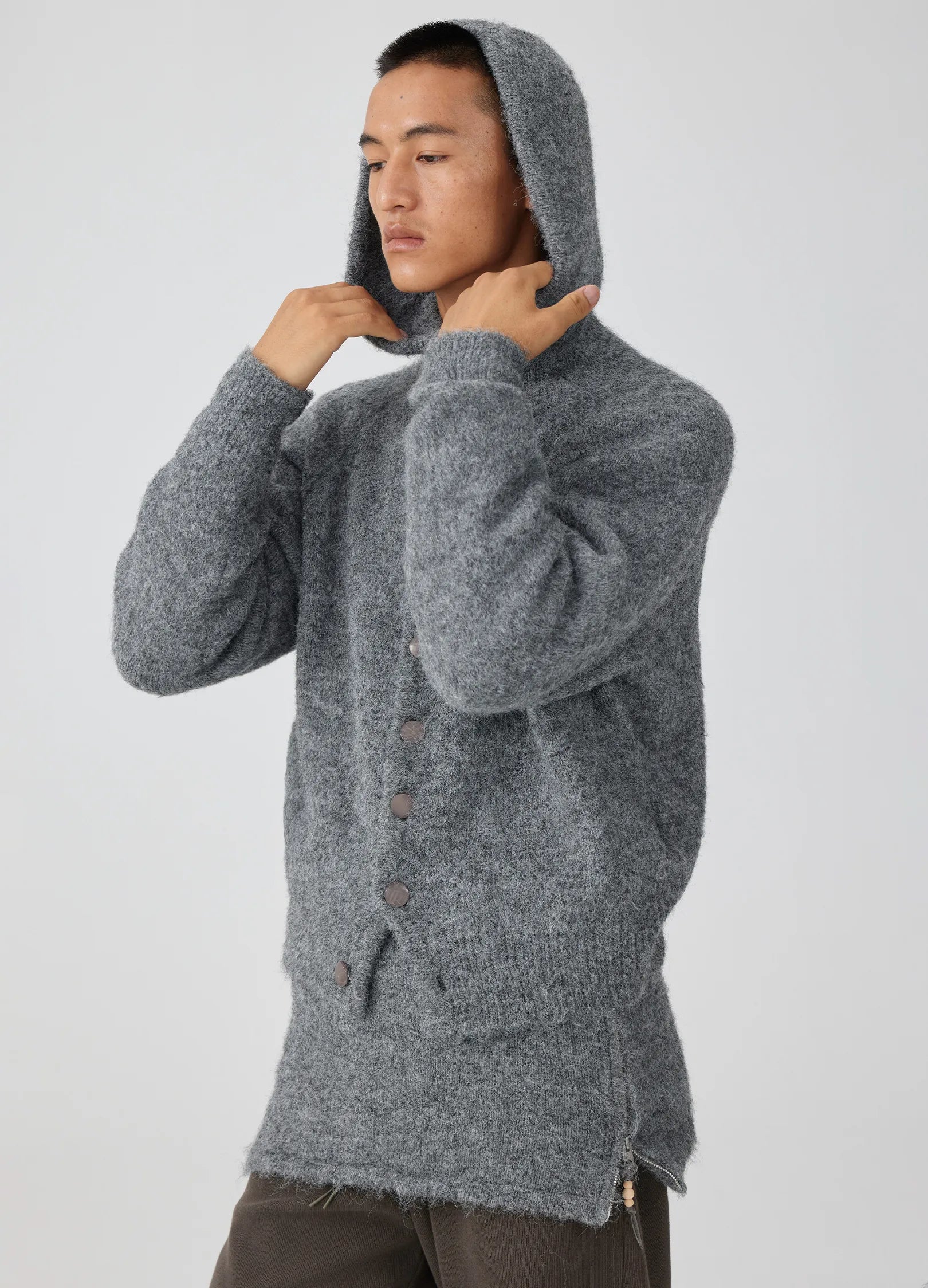 Mohair Button Hoodie – VERSEAS