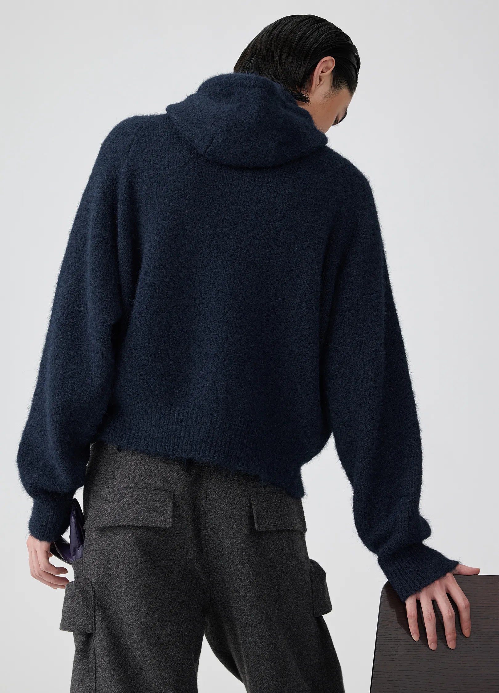 Mohair Button Hoodie – VERSEAS Mohair Button Hoodie – VERSEAS