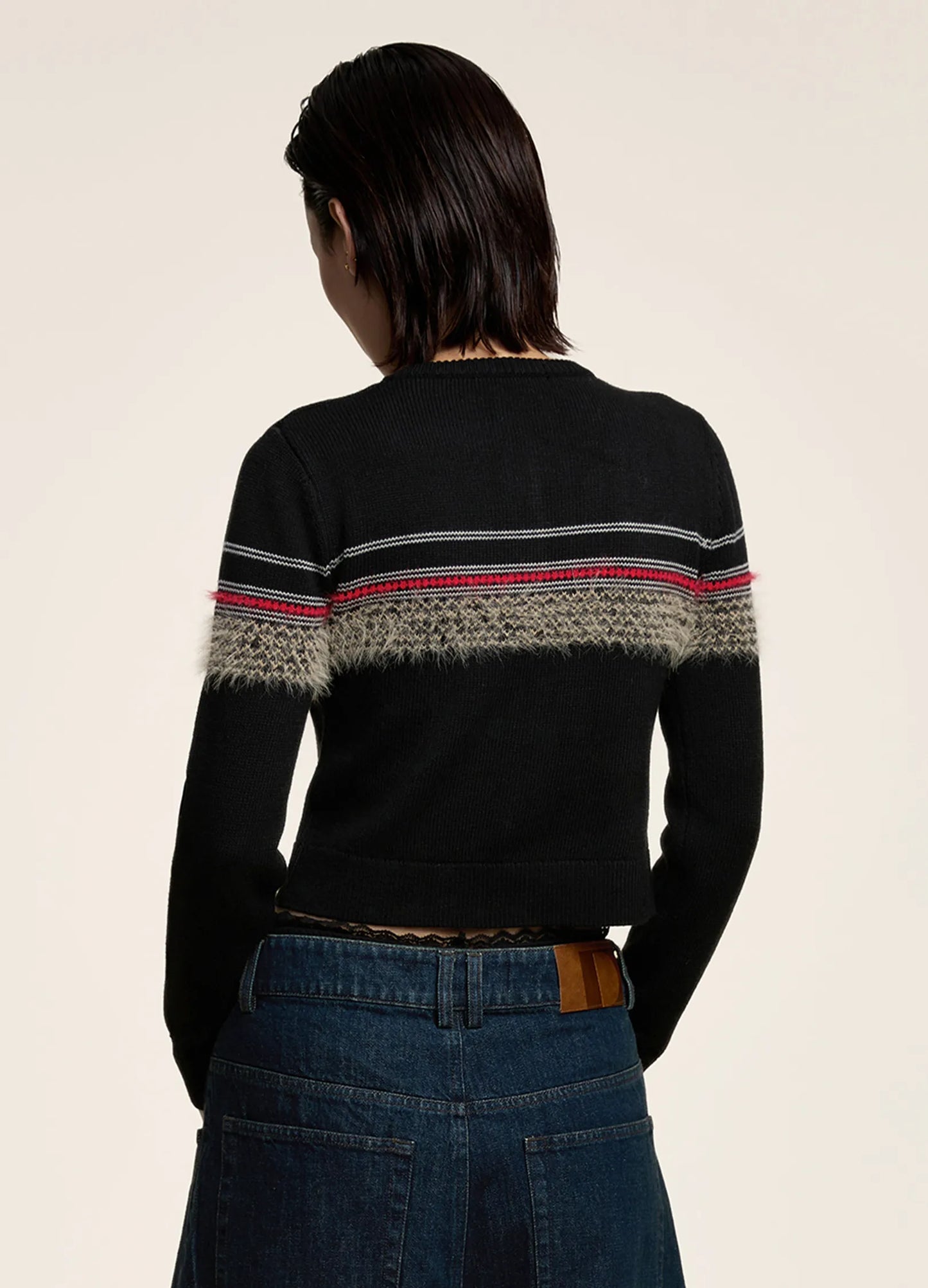 Mohair Design Cardigan - Fitted