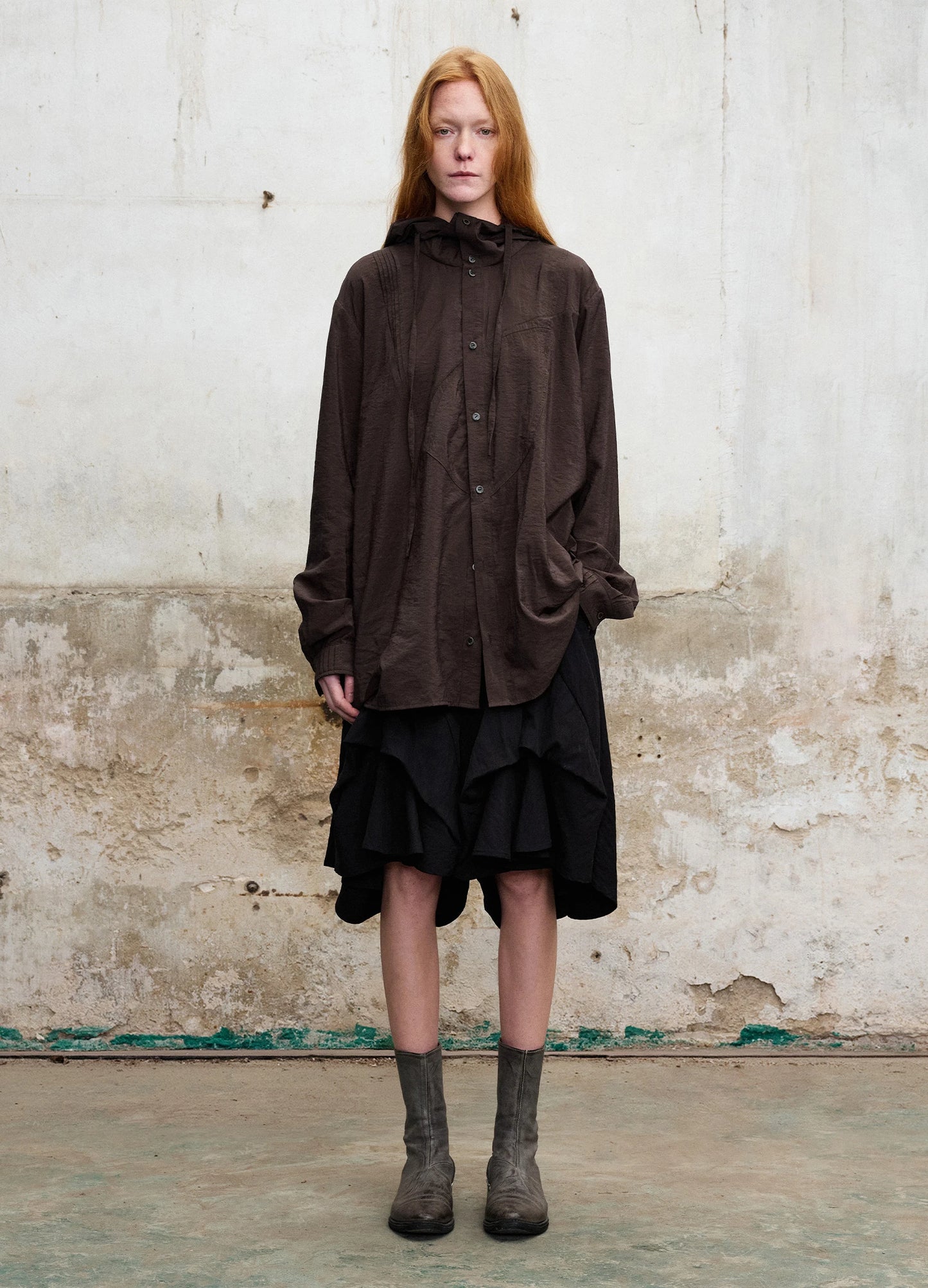 Dark Hooded Shirt