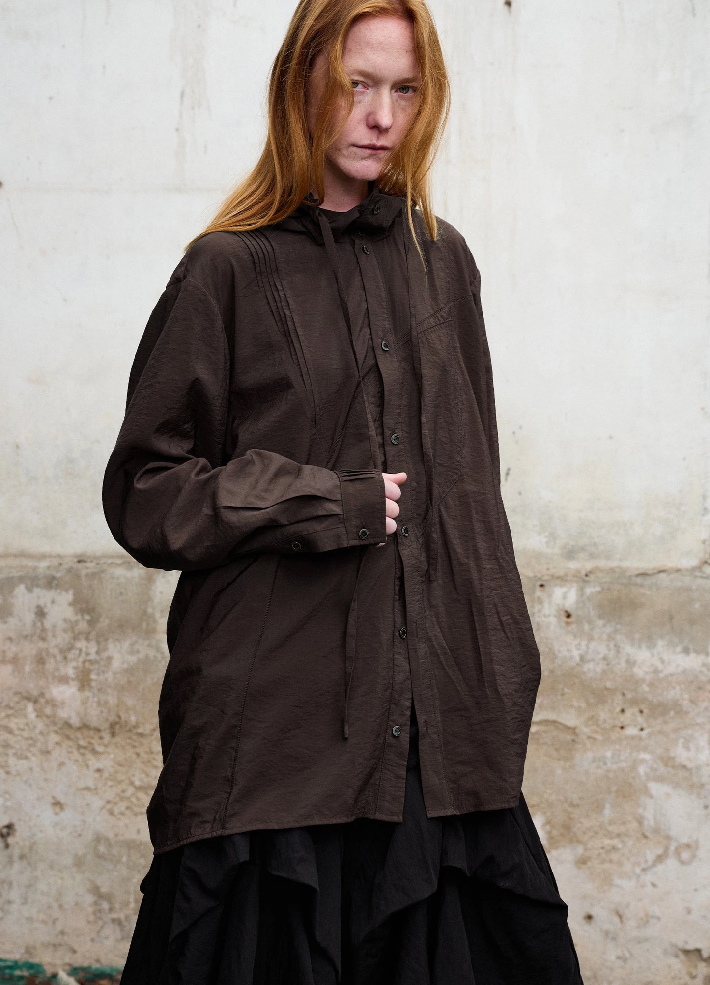 Dark Hooded Shirt