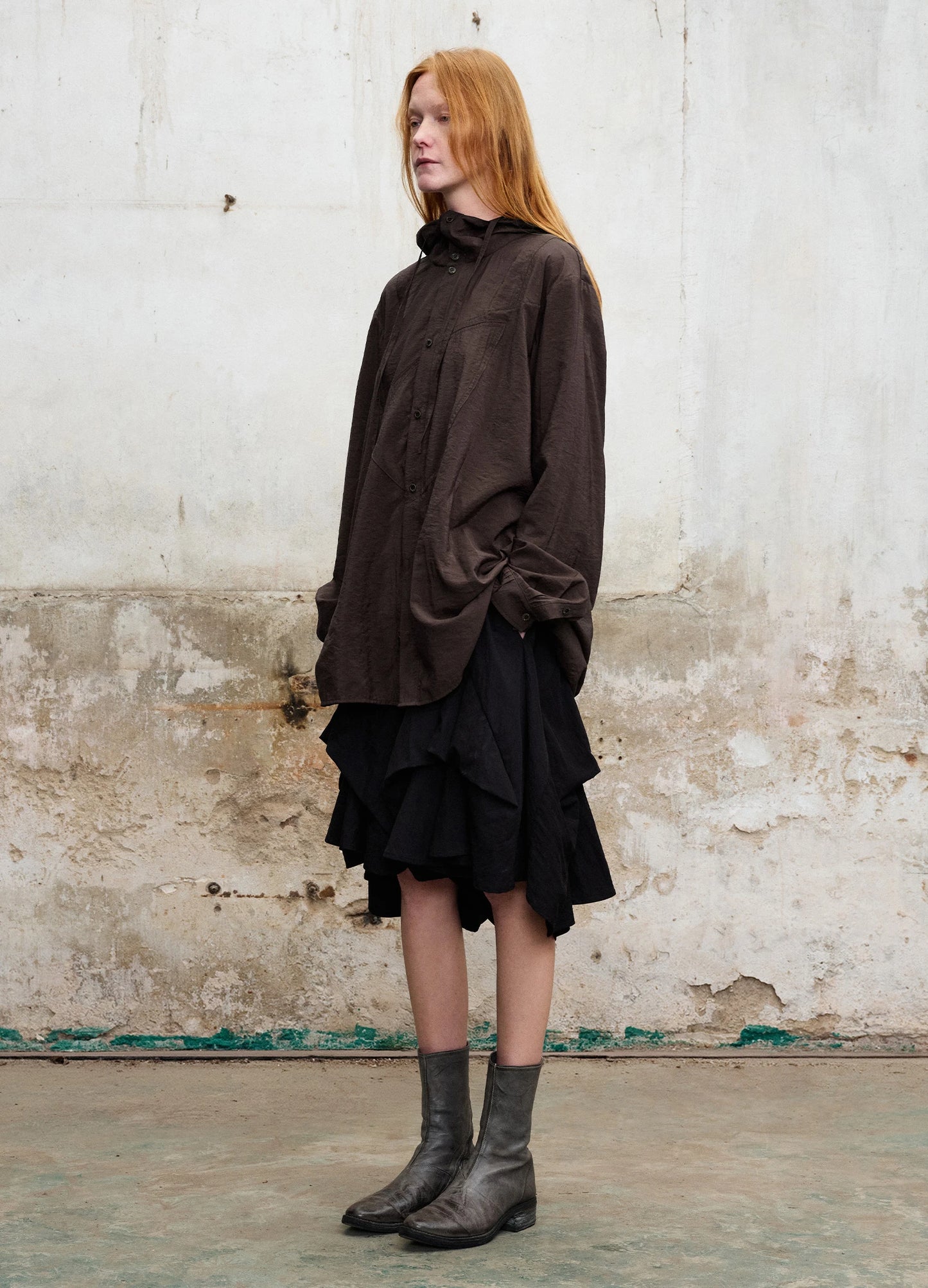 Dark Hooded Shirt
