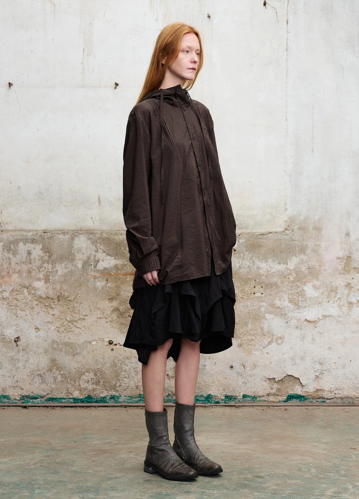 Dark Hooded Shirt