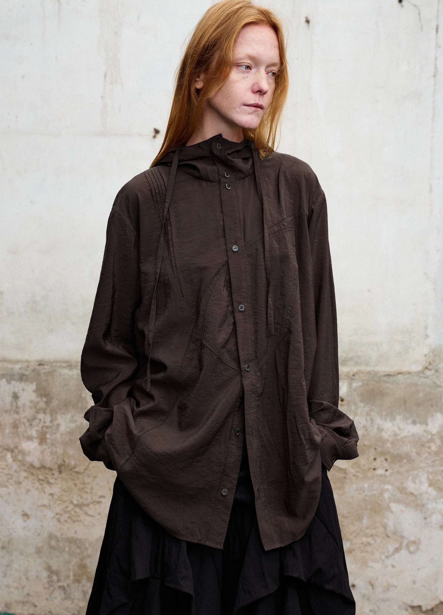 Dark Hooded Shirt