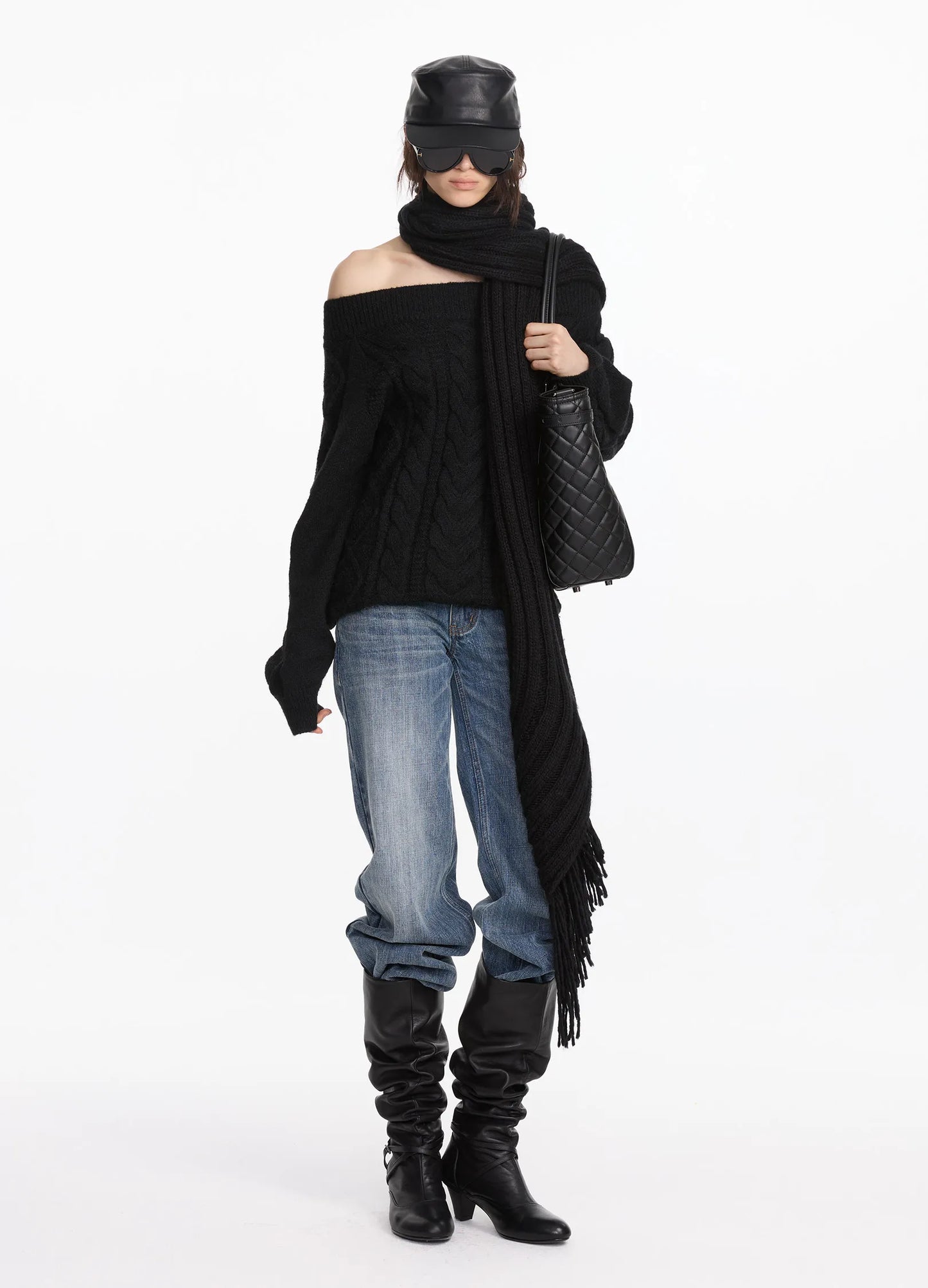 Off-Shoulder Knit