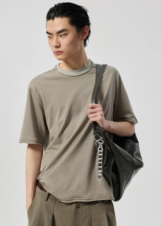 Paneled Collar Tee