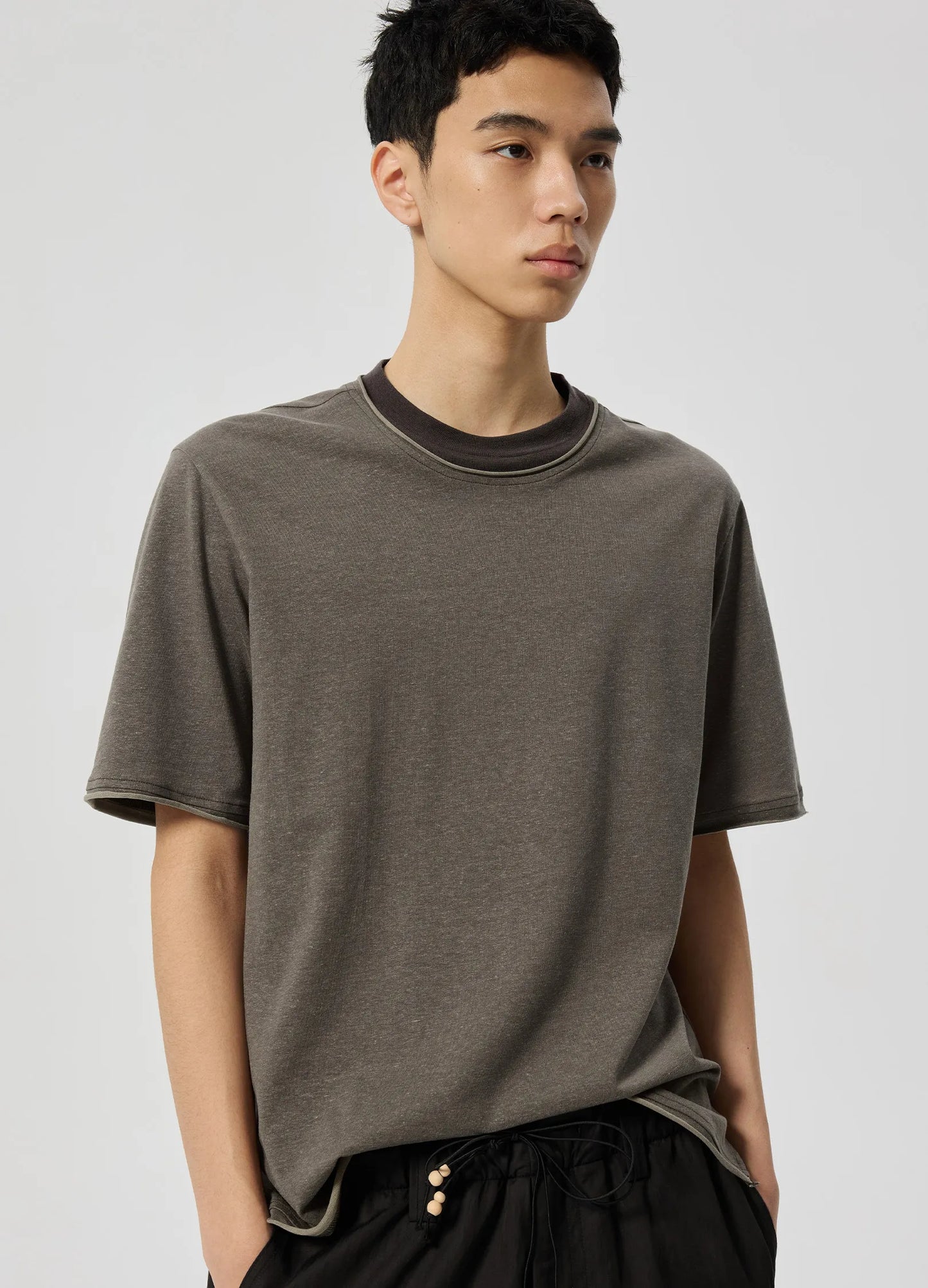 Paneled Collar Tee
