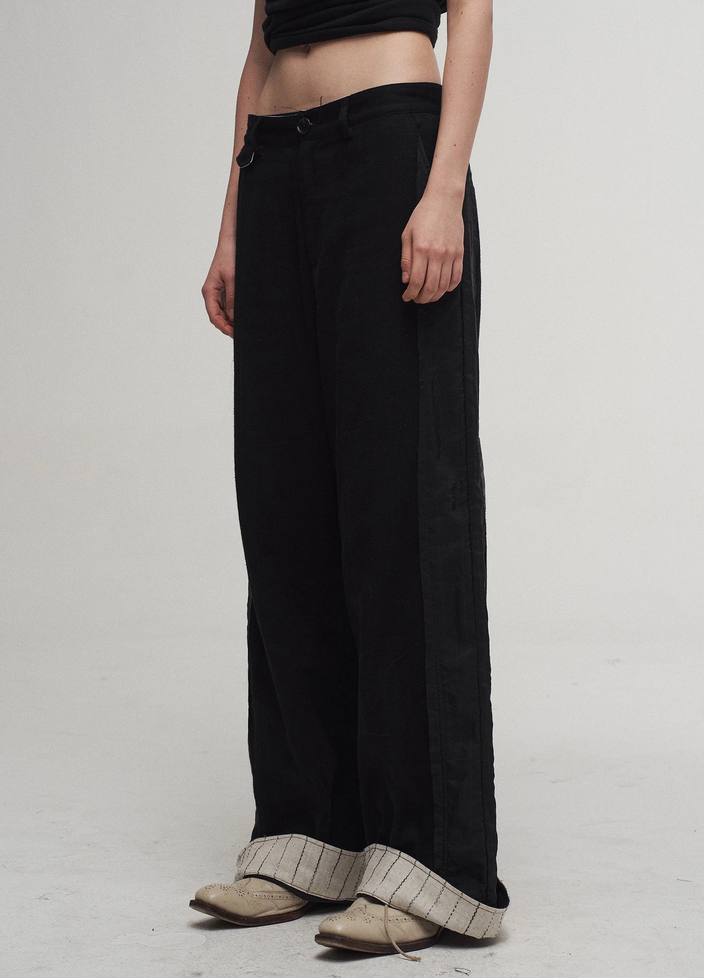 Patchwork Straight Trousers