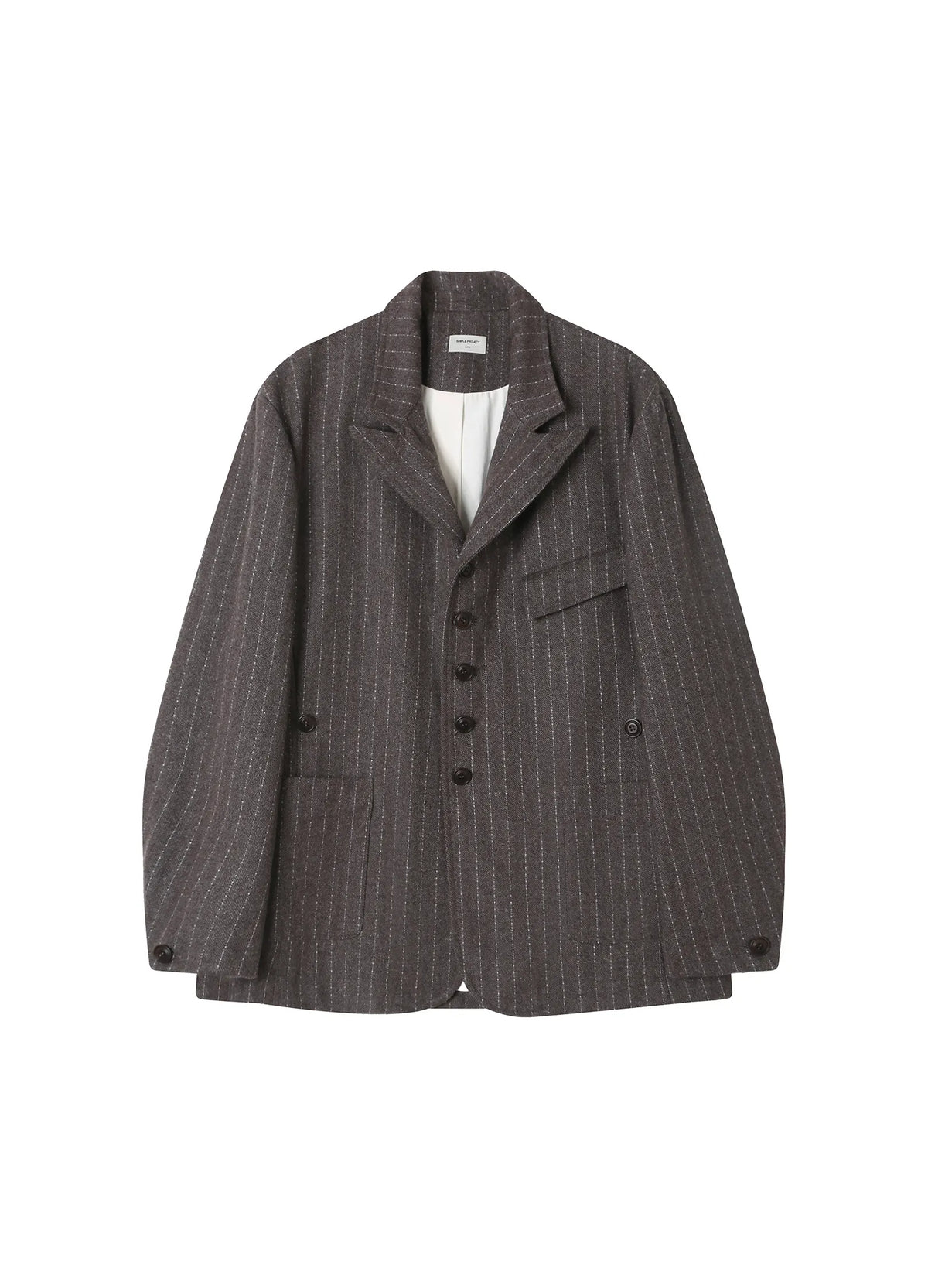Pinstripe Wool Blazer