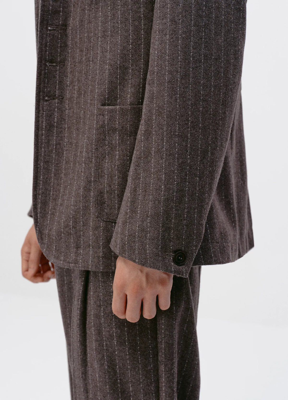 Pinstripe Wool Blazer