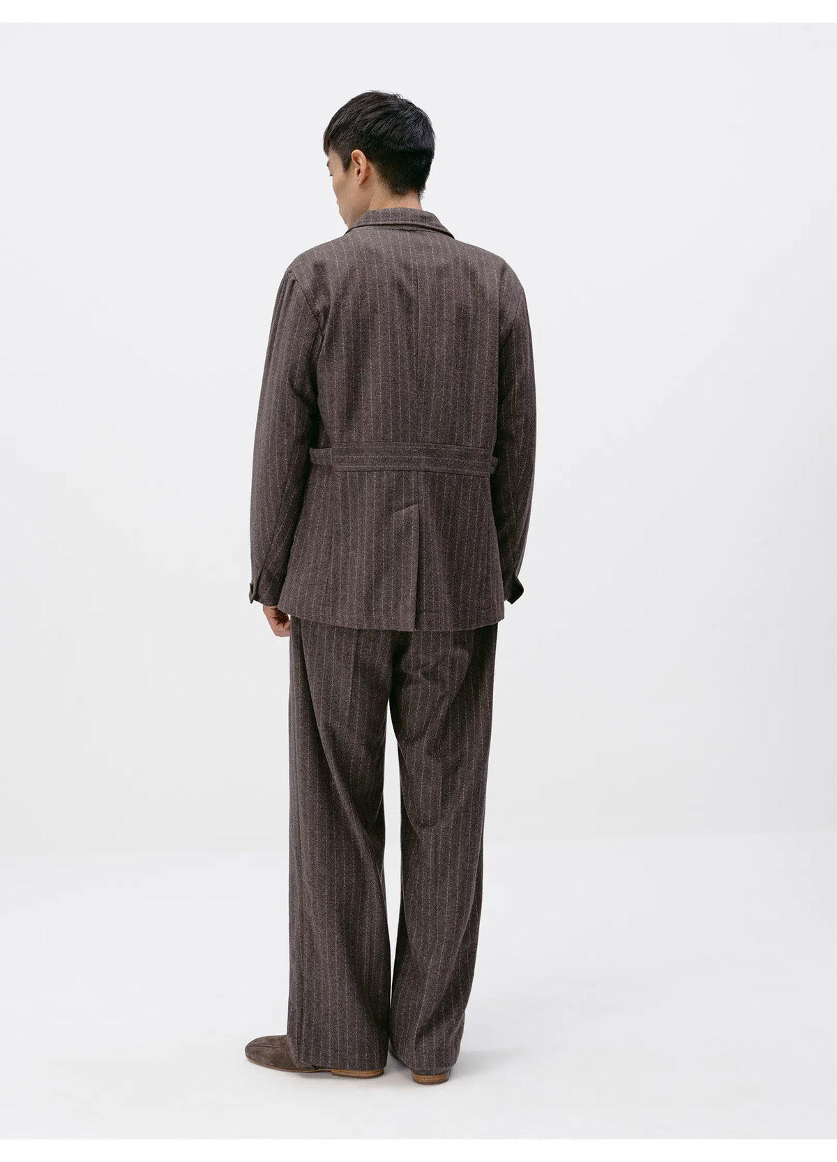 Pinstripe Wool Blazer