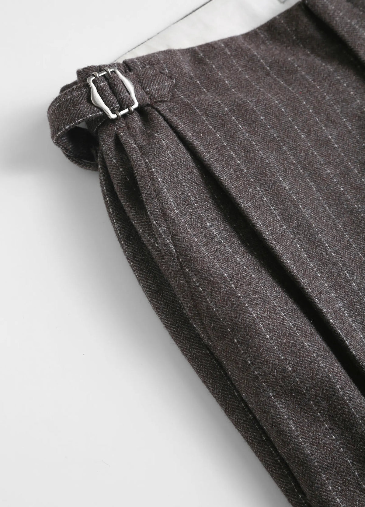 Pinstripe Wool Suit Trousers