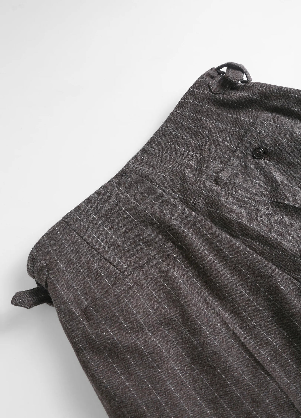 Pinstripe Wool Suit Trousers