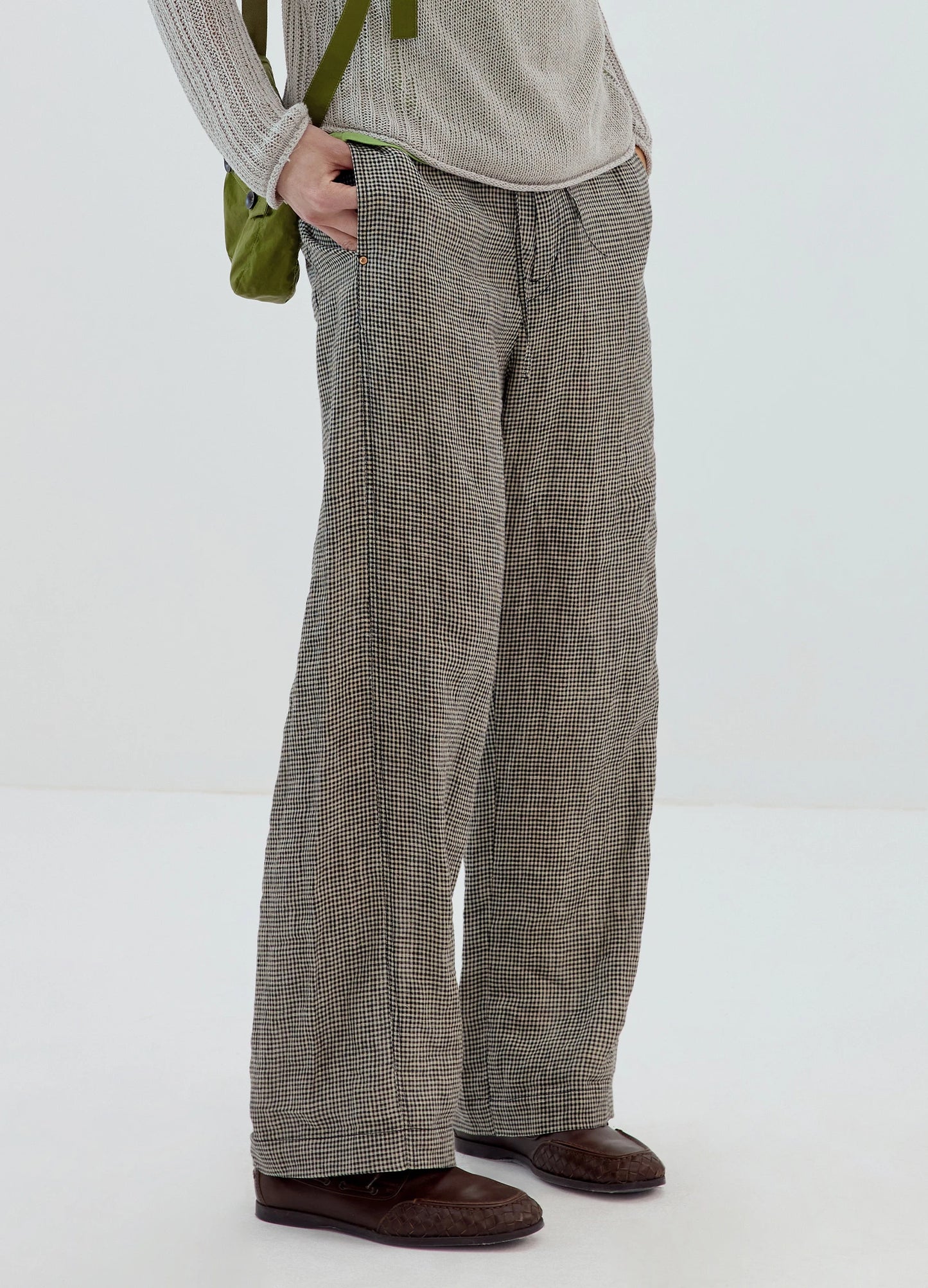 Plaid Linen Trousers