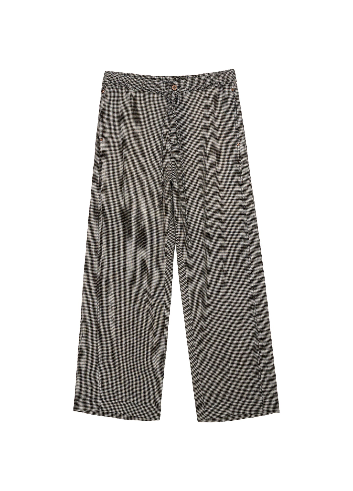 Plaid Linen Trousers