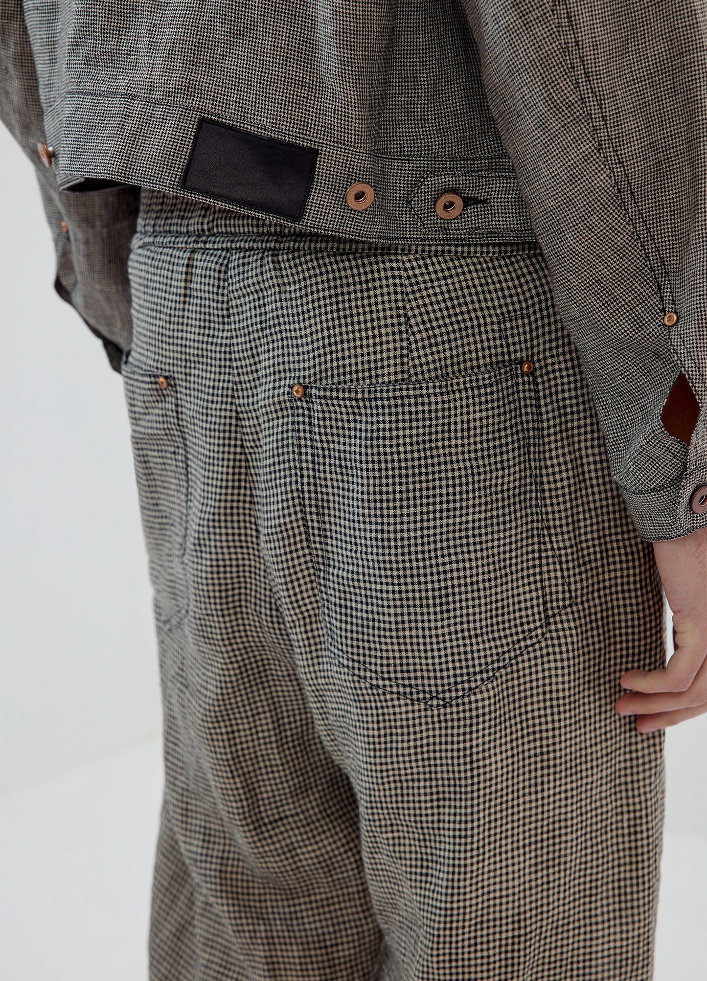 Plaid Linen Trousers