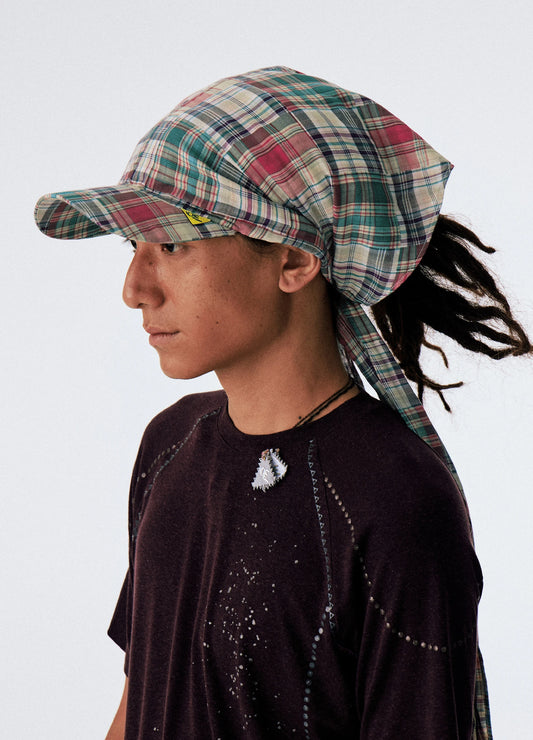 Plaid Scarf Cap