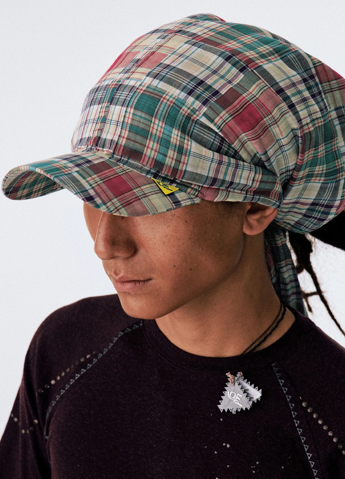 Plaid Scarf Cap
