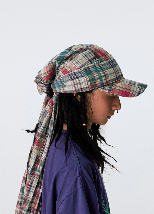 Plaid Scarf Cap