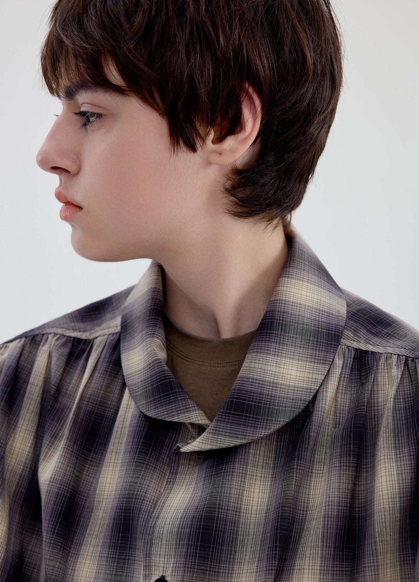 Plaid Shawl Shirt